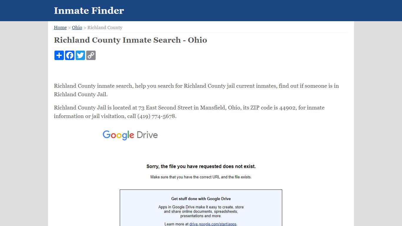 Richland County Inmate Search - Ohio